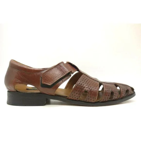 Stacy Adams Brown Leather Adjustable Slip On Dress Sandals Shoes Men\'s 12 M Amazon.com | Stacy Adams Men main image 4